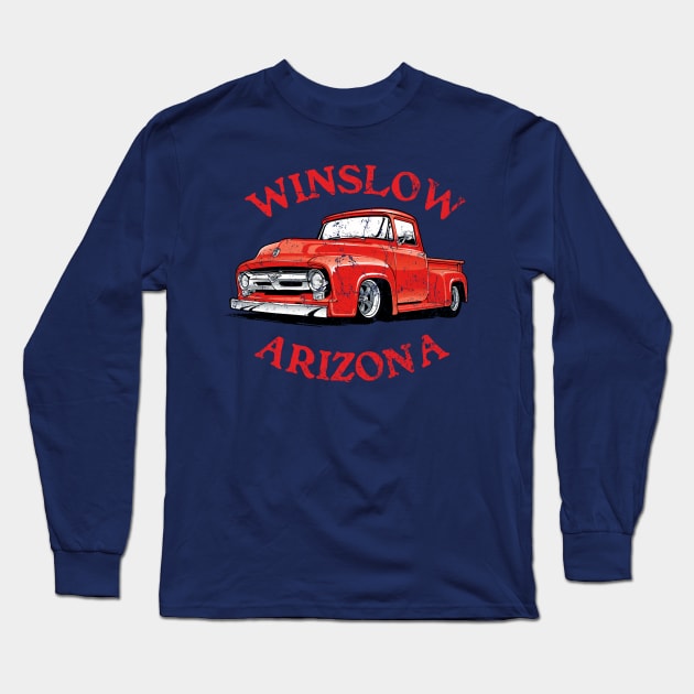 Winslow Arizona Long Sleeve T-Shirt by MindsparkCreative